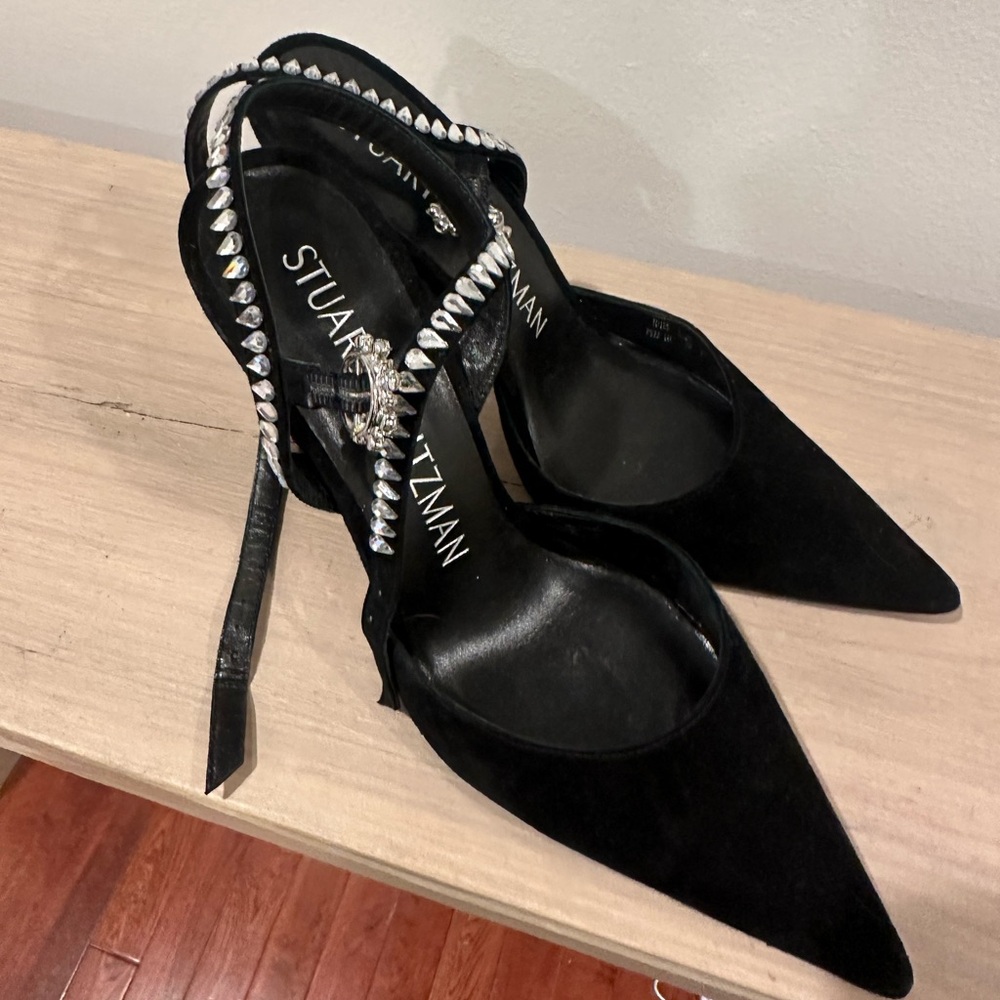 Stuart Weitzman Gemcut 100 ankle strap pump